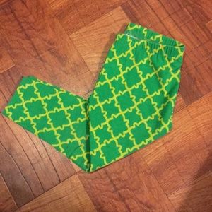 Green Print Leggings